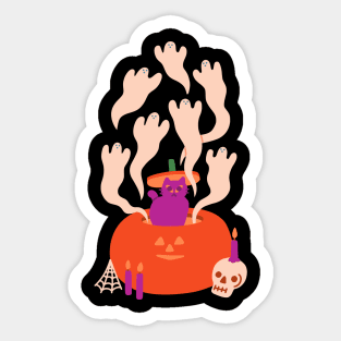 Haunted Jack-o'-lantern Sticker